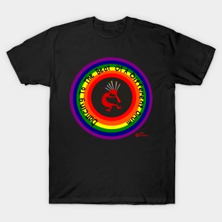 Rainbow Pride Kokopelli Dancer T-Shirt